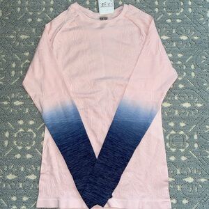 Climawear Pink and Blue Long Sleeve Fitted T-Shirt